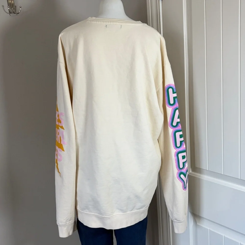 Skullhouse design Be The Light Crewneck: Vanilla limited edition Kelclight Sz XL